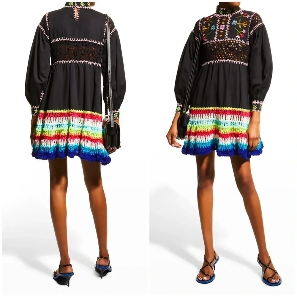 CELIAB Scarlet Floral Multicolor Embroidered Dress - Picture 3 of 15